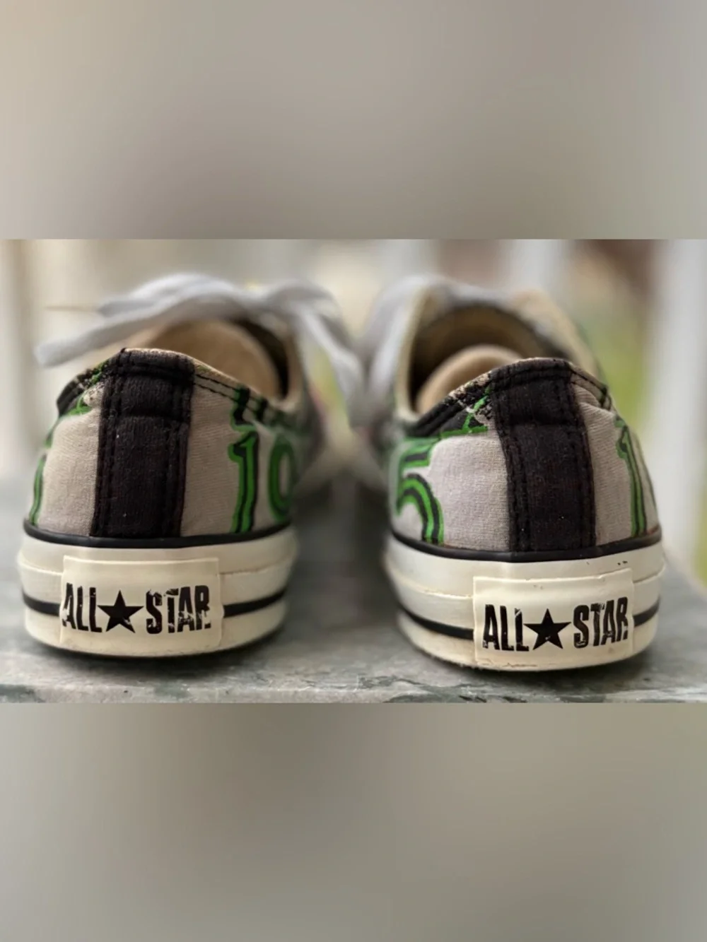 Converse Black and White Textile Low-Top Sneakers - Picture 5 of 6